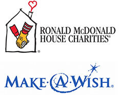 Ronald McDonald House and Make A Wish Logos
